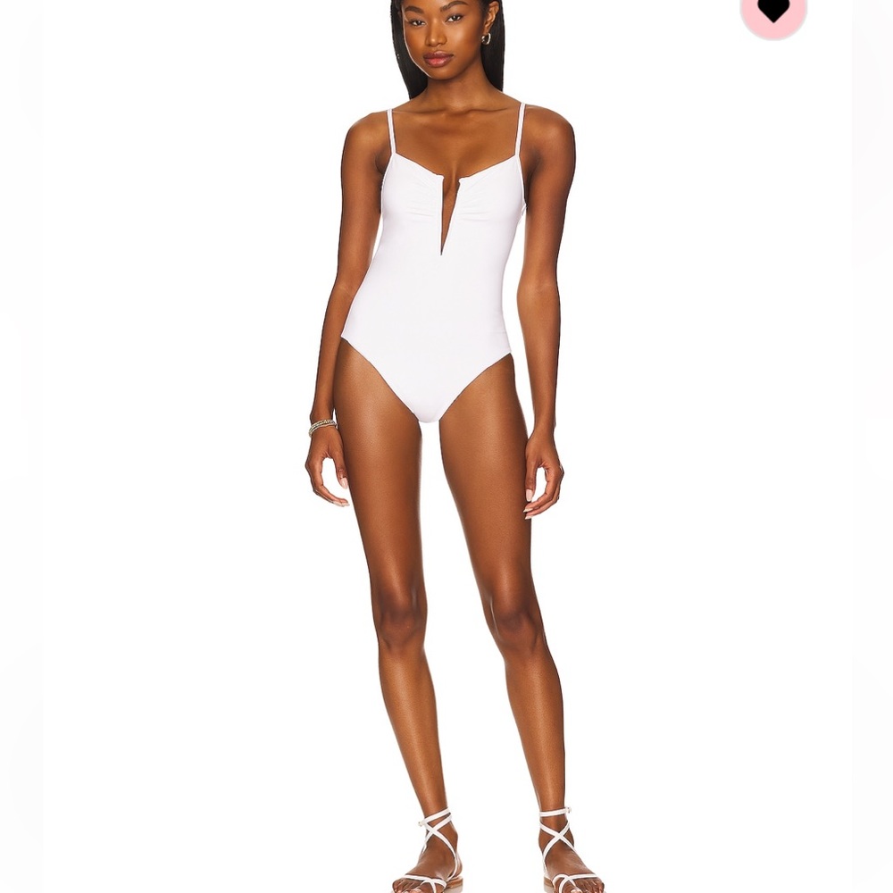 X REVOLVE Roxanne Bitsy L*SPACE White One Piece Swimsuit